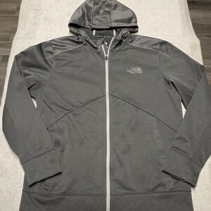 The North Face Full Zip Hoodie Mens XL Gray Ampere Pockets Thumbholes Outdoors